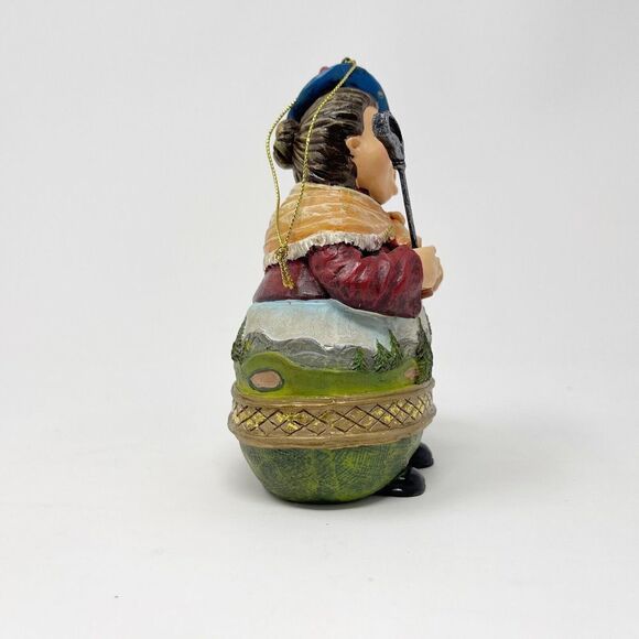 Christmas Ornament Lady Woman Golfer Grandma Fat Golf Large Landscape Granny Old - Picture 2 of 8